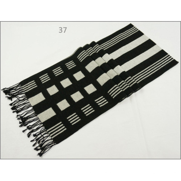 Men′s Womens Unisex Reversible Cashmere Feel Winter Warm Checked Diamond Printing Thick Knitted Woven Scarf (SP810)